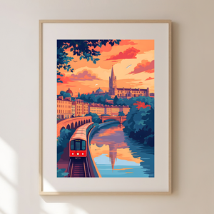 Cseppentse a Bath-i Bájat Otthonába: Egyedi Travel Poster Faliképpel, Művészet, Grafika & Illusztráció, Művészi nyomat, Fotó, grafika, rajz, illusztráció, MESKA