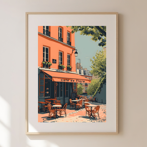 Párizsi Élmény Otthon: Francia Kávézó ihletésű Travel Poster Falikép, Művészet, Grafika & Illusztráció, Művészi nyomat, Fotó, grafika, rajz, illusztráció, MESKA