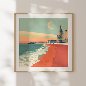 Ébredjen Brighton Varázsában: Travel Poster Falikép, Otthon & Lakás, Dekoráció, Kép & Falikép, Poszter, Fotó, grafika, rajz, illusztráció, MESKA