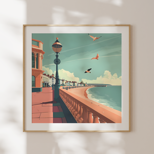 Ébredjen Brighton Varázsában: Travel Poster Falikép, Otthon & Lakás, Dekoráció, Kép & Falikép, Poszter, Fotó, grafika, rajz, illusztráció, MESKA