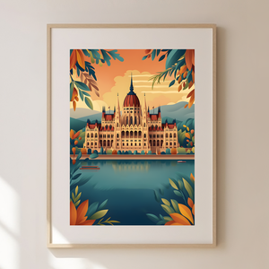 Fedezze fel Budapest Varázsát: Travel Poster Falikép, Otthon & Lakás, Dekoráció, Kép & Falikép, Poszter, Fotó, grafika, rajz, illusztráció, MESKA