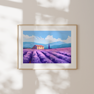 Provence ihletésű Travel Poster falikép, Művészet, Grafika & Illusztráció, Művészi nyomat, Fotó, grafika, rajz, illusztráció, MESKA