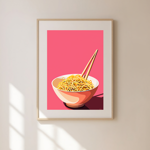  Food Poster falikép  Ramen - művészet - grafika & illusztráció - művészi nyomat - Meska.hu