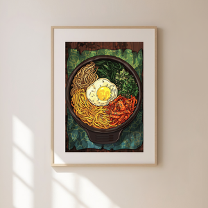  Food Poster falikép  Bibimbap - művészet - grafika & illusztráció - művészi nyomat - Meska.hu