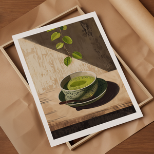  Food Poster falikép  Matcha tea - művészet - grafika & illusztráció - művészi nyomat - Meska.hu