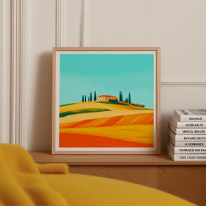 Toscana Ősszel - Falikép (21 x 21 cm), Otthon & Életmód, Dekoráció, Kép & Falikép, Poszter, Fotó, grafika, rajz, illusztráció, MESKA