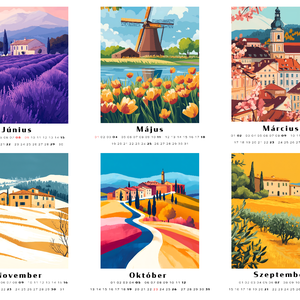 2025-ös Travel Poster falinaptár  A4 és A5 méretben - otthon & életmód - dekoráció - fali és függő dekoráció - falinaptár & öröknaptár - Meska.hu