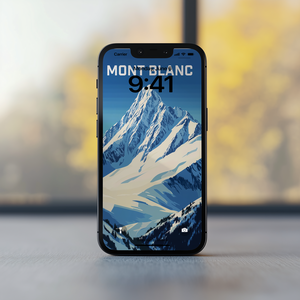 Mont Blanc havas hegye  Digitális mobiltelefon háttérkép - Meska.hu