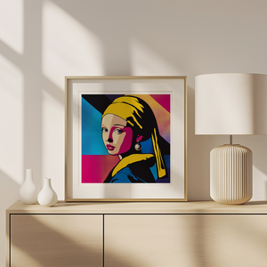 Jan Vermeer van Delft ihlette Pop-Art Falikép  A Klasszikus Újraértelmezése - Meska.hu