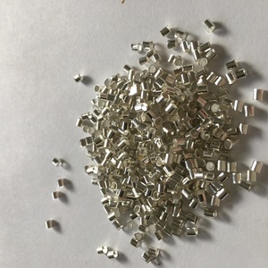2 mm-es ezüst színű stopper gyöngy ékszer készítéshez  - Meska.hu
