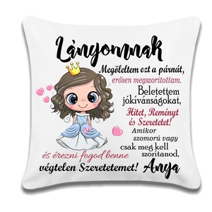 Egyedi párna lányoknak, Otthon & Lakás, Babaszoba, gyerekszoba, Gyerek díszpárna, Fotó, grafika, rajz, illusztráció, MESKA