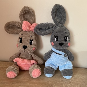 Horgolt öltöztethető kislány nyuszi amigurumi (Messza) - játék & sport - plüssállat & játékfigura - nyuszi - Meska.hu