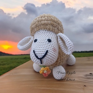 Horgolt puha csillogós bárány barika amigurumi (Messza) - játék & sport - plüssállat & játékfigura - plüss bárány - Meska.hu