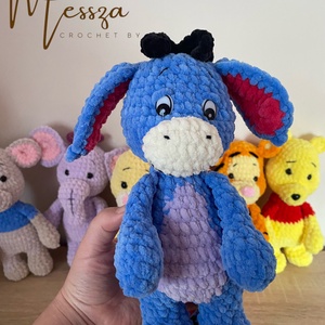 Horgolt Füles a Micimackóból amigurumi (Messza), Játék & Sport, Plüssállat & Játékfigura, Plüss mesefigurák, Horgolás, Varrás, MESKA