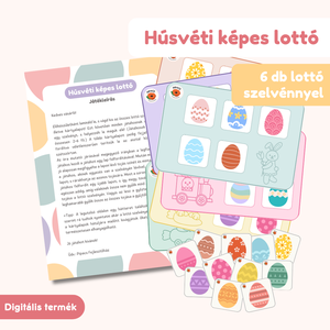 Húsvéti képes lottó , Játék & Sport, Készségfejlesztő és Logikai játék, Oktató játékok, Fotó, grafika, rajz, illusztráció, MESKA