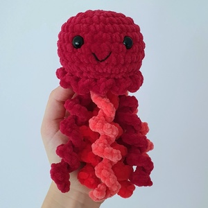 Horgolt amigurumi plüss bordó medúza, Játék & Sport, Plüssállat & Játékfigura, Más figura, Horgolás, MESKA