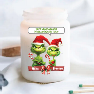 Grinch személyre szabható illatgyertya , Karácsony, Karácsonyi lakásdekoráció, Karácsonyi illatgyertya, mécses, Gyertya-, mécseskészítés, Fotó, grafika, rajz, illusztráció, MESKA