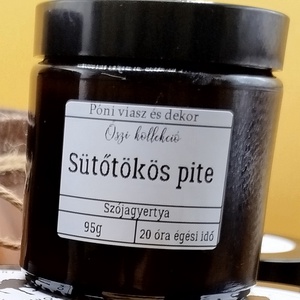 Sütőtökös pite szójagyertya - Meska.hu