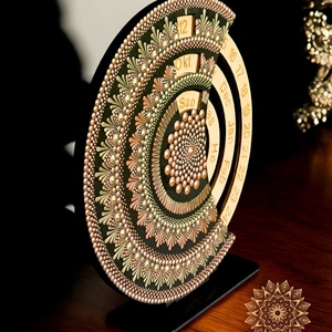 Mandala öröknaptár, álló (25 cm átmérőjű) - otthon & életmód - dekoráció - fali és függő dekoráció - falinaptár & öröknaptár - Meska.hu