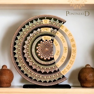 Mandala öröknaptár, álló (25 cm átmérőjű) - Meska.hu