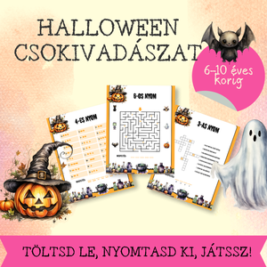 Halloween csokivadászat gyerekeknek, Otthon & Életmód, Dekoráció, Halloween, Halloweeni meghívó, képeslap, ajándékkísérő, Fotó, grafika, rajz, illusztráció, MESKA