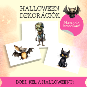 Halloween dekoráció - otthon & életmód - dekoráció - halloween - halloweeni meghívó, képeslap, ajándékkísérő - Meska.hu