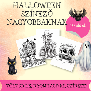 Halloween színező nagyobbaknak - Meska.hu