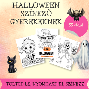 Halloween cuki színező gyerekeknek - Meska.hu