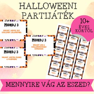 Halloweeni Monjd 3....partijáték, Játék & Sport, Készségfejlesztő és Logikai játék, Logikai játékok, Fotó, grafika, rajz, illusztráció, MESKA