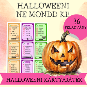 Halloweeni Ne mondd ki!, Játék & Sport, Készségfejlesztő és Logikai játék, Logikai játékok, Fotó, grafika, rajz, illusztráció, MESKA