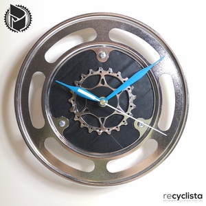 recyclock MES-031- falióra újrahasznosított kerékpár alkatrészből, Otthon & Életmód, Dekoráció, Fali és függő dekoráció, Falióra & óra, Újrahasznosított alapanyagból készült termékek, Ötvös, MESKA