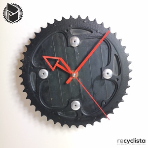 recyclock MES-028 - falióra újrahasznosított kerékpár alkatrészből, Otthon & Életmód, Dekoráció, Fali és függő dekoráció, Falióra & óra, Újrahasznosított alapanyagból készült termékek, Ötvös, MESKA