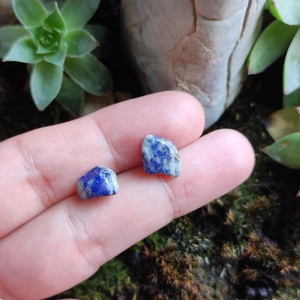 Lapis lazuli fülbevaló 2., Ékszer, Fülbevaló, Pötty fülbevaló, Ékszerkészítés, MESKA