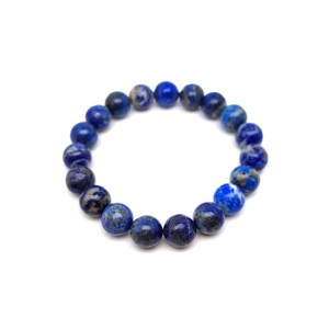 Lapis lazuli golyó karkötő A 9-10mm, Ékszer, Karkötő, Ásványkarkötő, , MESKA