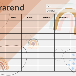 Órarend elektronikus - otthon & életmód - papír írószer - naptár & tervező - Meska.hu