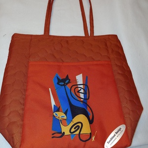 Vagány cicás shopper bag, Táska & Tok, Variálható táska, Varrás, MESKA