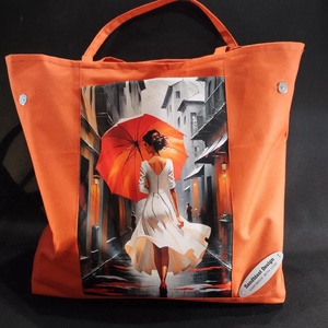 Vagány csajos shopper bag - táska & tok - variálható táska - Meska.hu