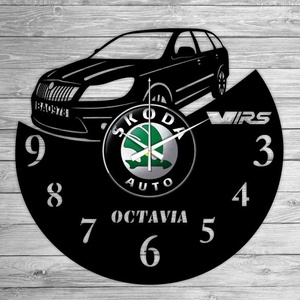 SKODA OCTAVIA 2012 bakelit óra, Otthon & Életmód, Falióra & óra, Dekoráció, Fali és függő dekoráció, Mindenmás, Újrahasznosított alapanyagból készült termékek, MESKA