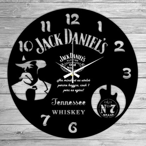 Jack Daniels bakelit falióra, Otthon & Lakás, Falióra & óra, Dekoráció, Fali és függő dekoráció, Mindenmás, Újrahasznosított alapanyagból készült termékek, MESKA