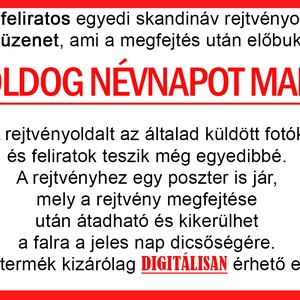 Skandináv keresztrejtvény fix feliratos titkos üzenet névnap Mama nagymama nagyi köszöntő különleges vicces - otthon & életmód - dekoráció - kép & falikép - poszter - Meska.hu