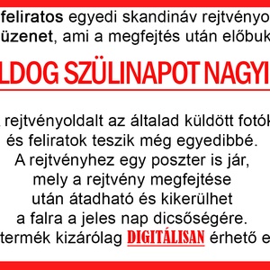 Skandináv keresztrejtvény fix feliratos titkos üzenet Nagyi, Nagyika, NagyMama születésnapi köszöntő különleges vicces - otthon & életmód - dekoráció - kép & falikép - poszter - Meska.hu