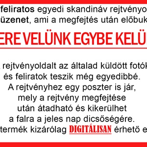 Skandináv keresztrejtvény fix feliratos titkos üzenet násznép esküvői meghivó bejelentő köszöntő különleges vicces - otthon & életmód - dekoráció - kép & falikép - poszter - Meska.hu