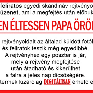 Skandináv keresztrejtvény fix feliratos titkos üzenet PAPA nagypapa dédnagypapa születésnap szülinap különleges vicces - otthon & életmód - dekoráció - kép & falikép - poszter - Meska.hu