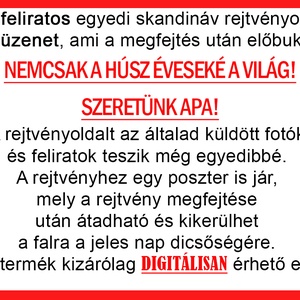 Skandináv keresztrejtvény fix feliratos titkos üzenet Apának, Papának Apunak szülinapra különleges vicces évfordulóra - otthon & életmód - dekoráció - kép & falikép - poszter - Meska.hu