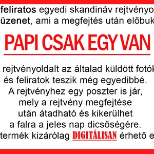 Papának Skandináv keresztrejtvény fix feliratos titkos Apu Dédpapa Nagypapa szülinapra különleges vicces évforduló - otthon & életmód - dekoráció - kép & falikép - poszter - Meska.hu