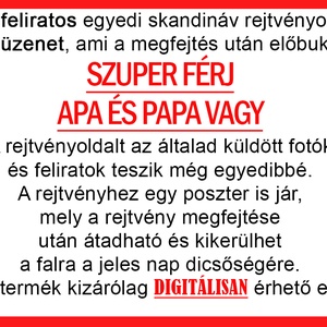 Papának Skandináv keresztrejtvény fix feliratos titkos Apu Dédpapa Nagypapa szülinapra különleges vicces évforduló - otthon & életmód - dekoráció - kép & falikép - poszter - Meska.hu