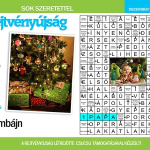 Papának Skandináv keresztrejtvény fix feliratos titkos üzenet karácsonyi ajándék különleges vicces mamának anyu apu papa - otthon & életmód - dekoráció - kép & falikép - poszter - Meska.hu