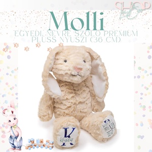 Molli - Prémium emlékőr plüss nyuszi (36 cm) - játék & sport - plüssállat & játékfigura - nyuszi - Meska.hu