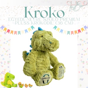 Kroko - Prémium emlékőr plüss krokodil (36 cm) - játék & sport - plüssállat & játékfigura - plüss dínók - Meska.hu