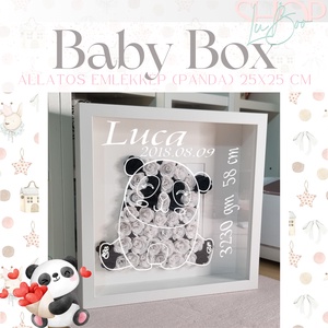 Baby Box - Panda 3D kép (25 x25 cm), Otthon & Életmód, Dekoráció, Kép & Falikép, 3d képek, Mindenmás, MESKA